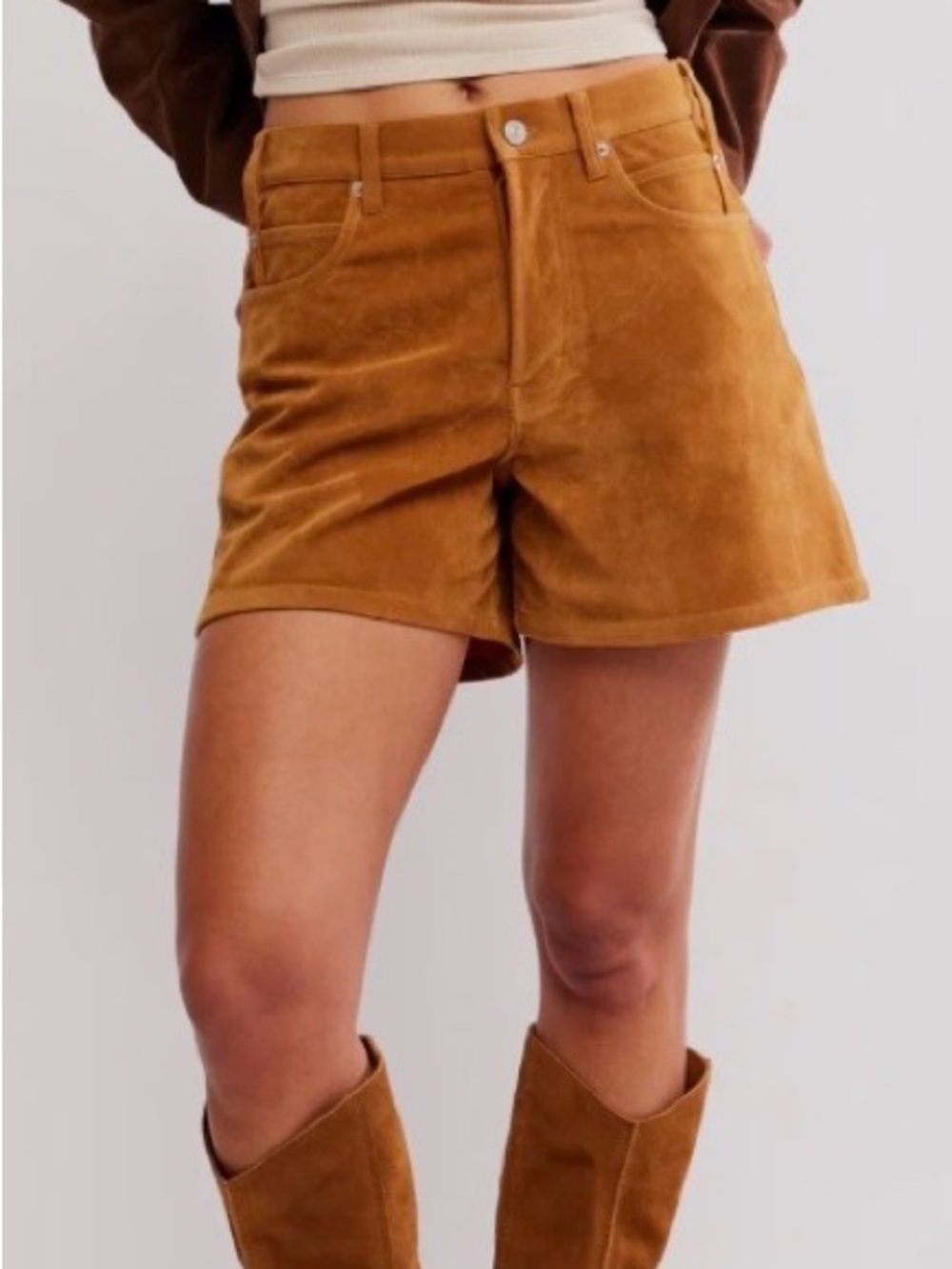 Free People Suede Shorts